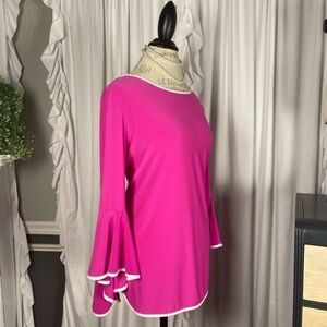Hot Pink Shirt With Angel Sleeves Size Large